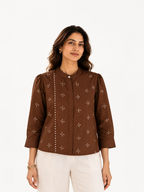 Cocoa Bandhani Top