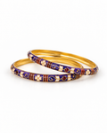 Royal Violet Meenakari Bangle Set