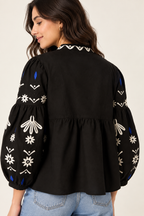 Noir Bloom Top