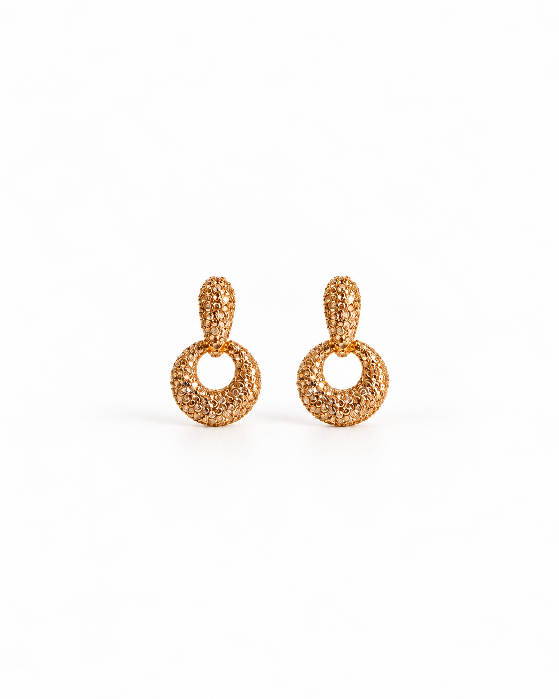 Oval Studs with a little Dangle