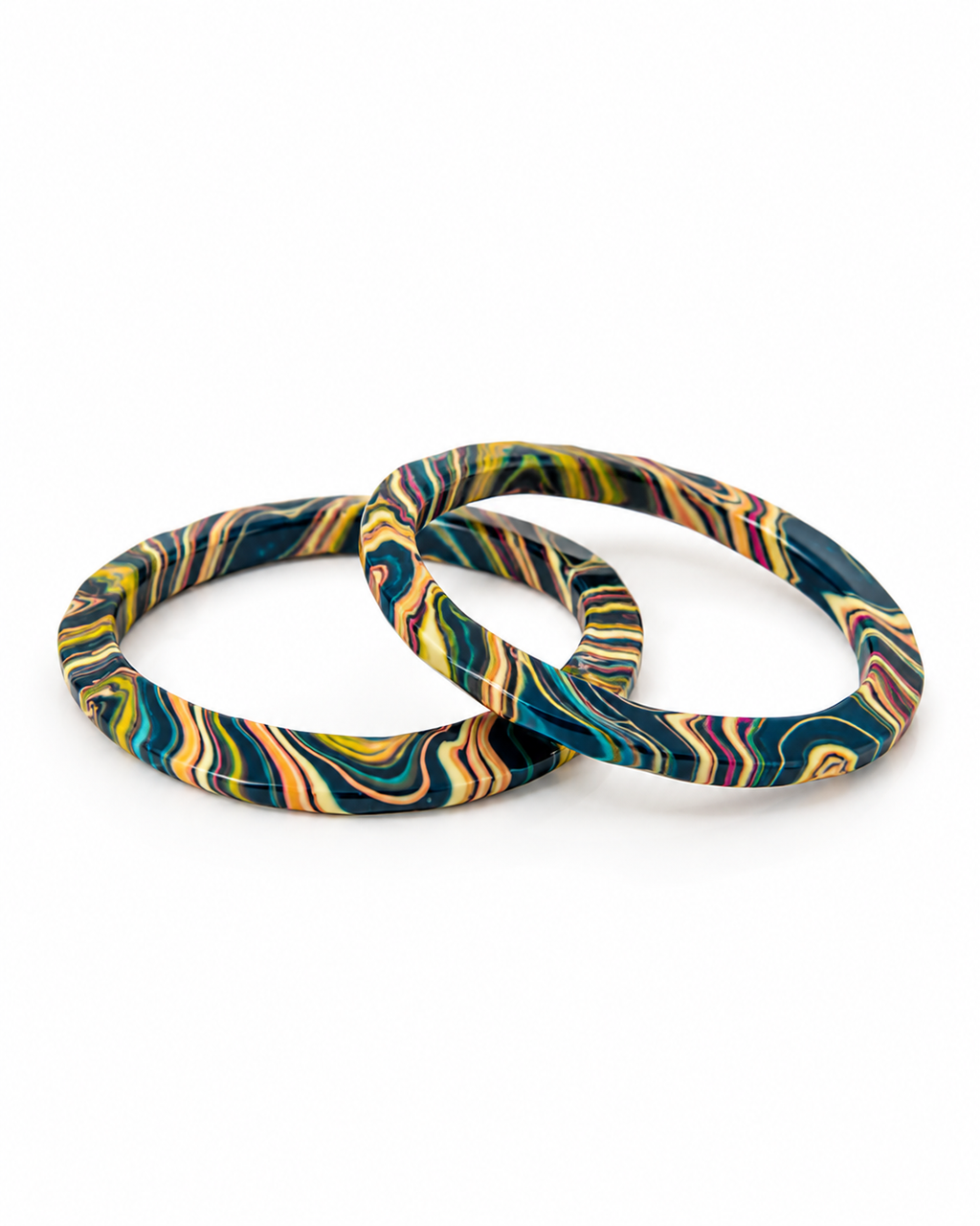 Ocean Swirl Lac Bangle Set