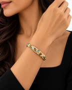 WildFlower Hinged Bracelet - Ivory