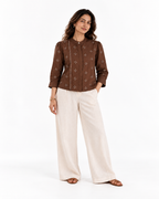 Cocoa Bandhani Top