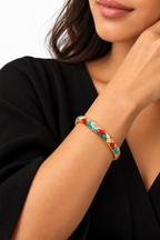 Wildflower Hinged Bracelet - Multicolour