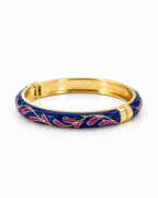 WildFlower Hinged Bracelet - Navy Pink