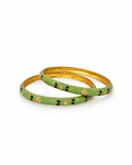 Mint Bloom Meenakari Bangle Set