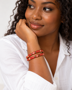 Scarlet Bloom Meenakari Bangle Set