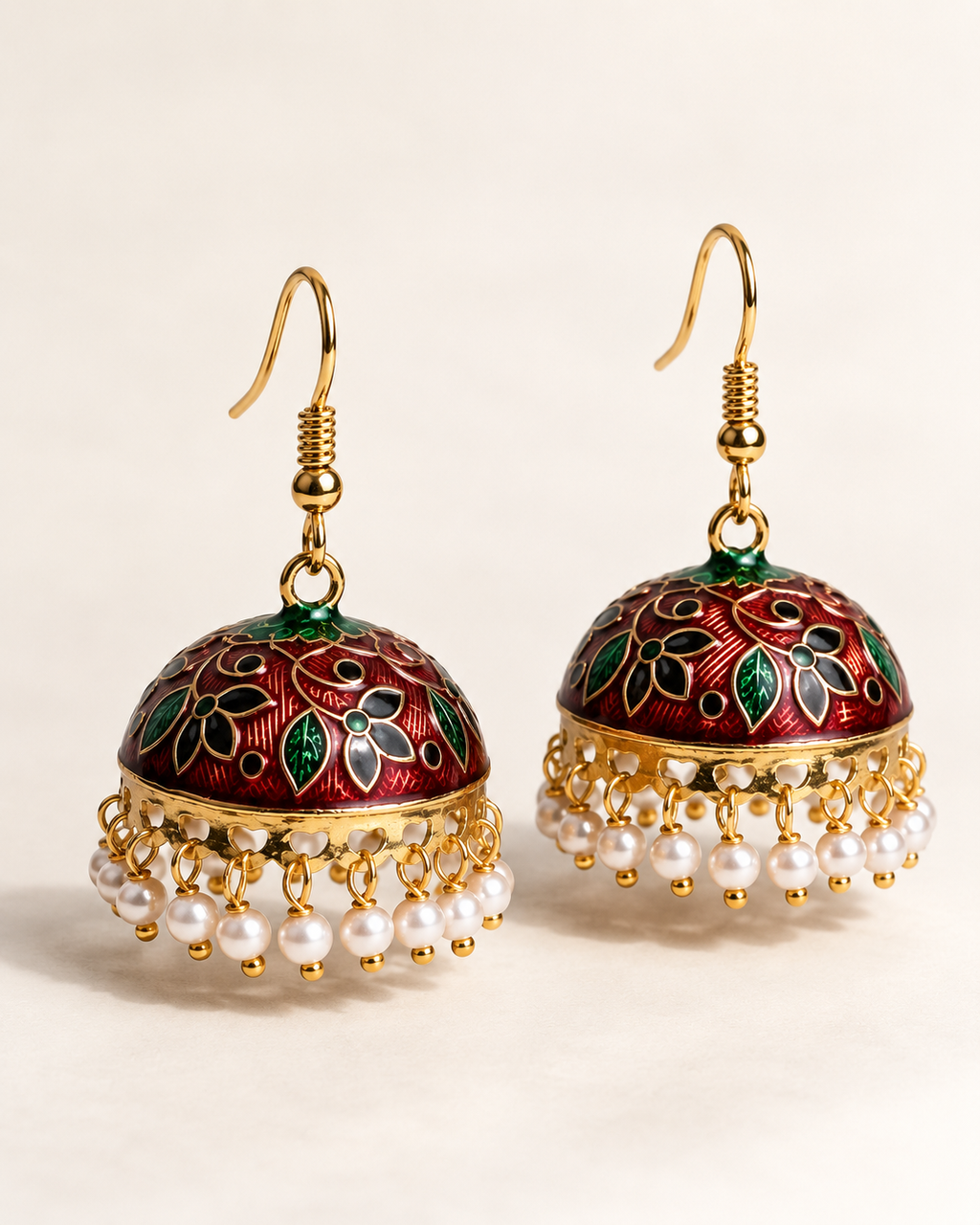 Deep Ruby Jhumka