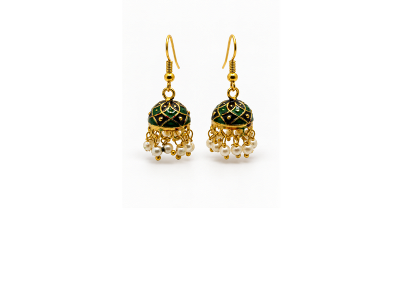 Emerald Wine Mini Jhumki