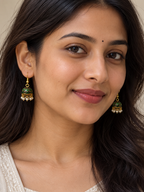 Emerald Wine Mini Jhumki