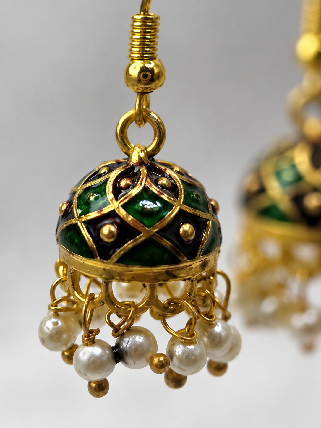 Emerald Wine Mini Jhumki