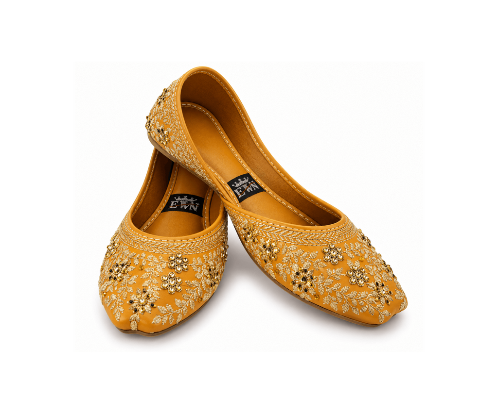 Golden Hour Embroidered Ballet Flats