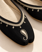 Black Paisley Flats