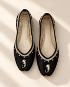 Black Paisley Flats
