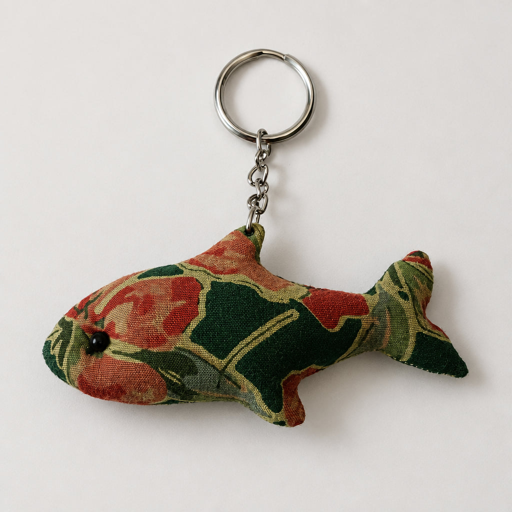 Floral Fish Bag Charm