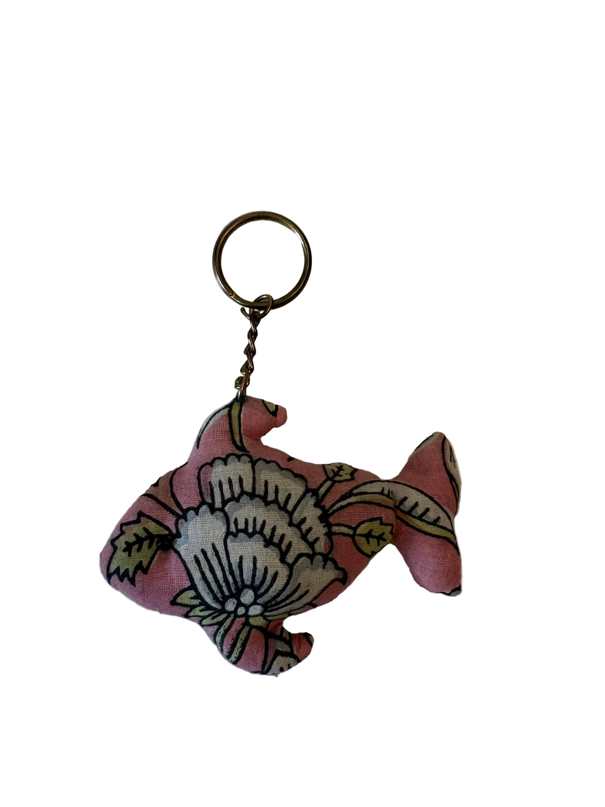 Floral Fish Bag Charm