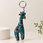 Patchwork Giraffe Bag Charm