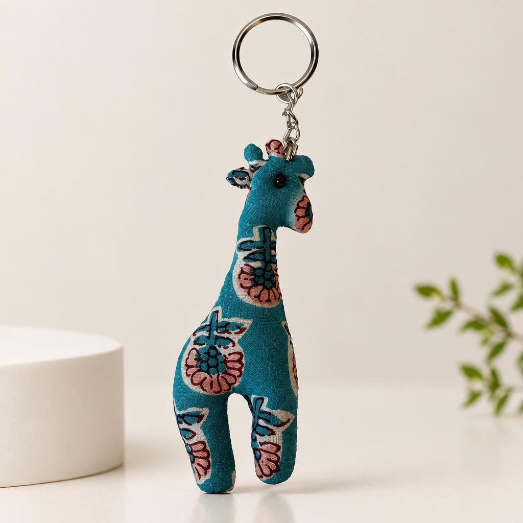 Patchwork Giraffe Bag Charm