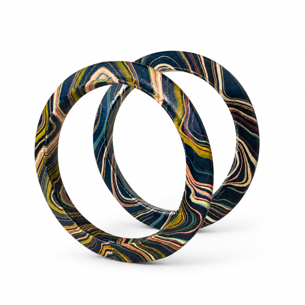 Midnight Mosaic Lac Bangle Set