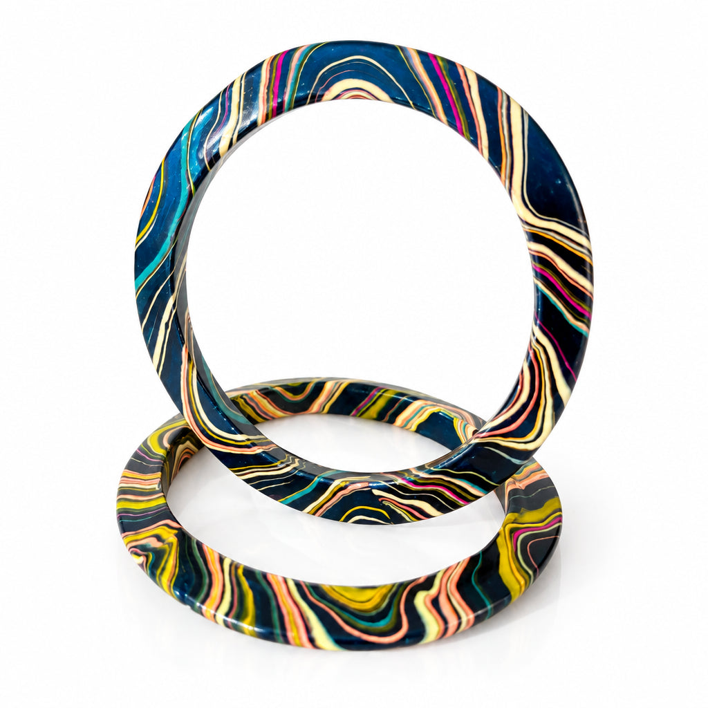 Ocean Swirl Lac Bangle Set