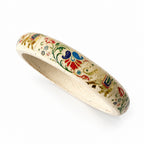 Ivory Floral Meenakari Bangle