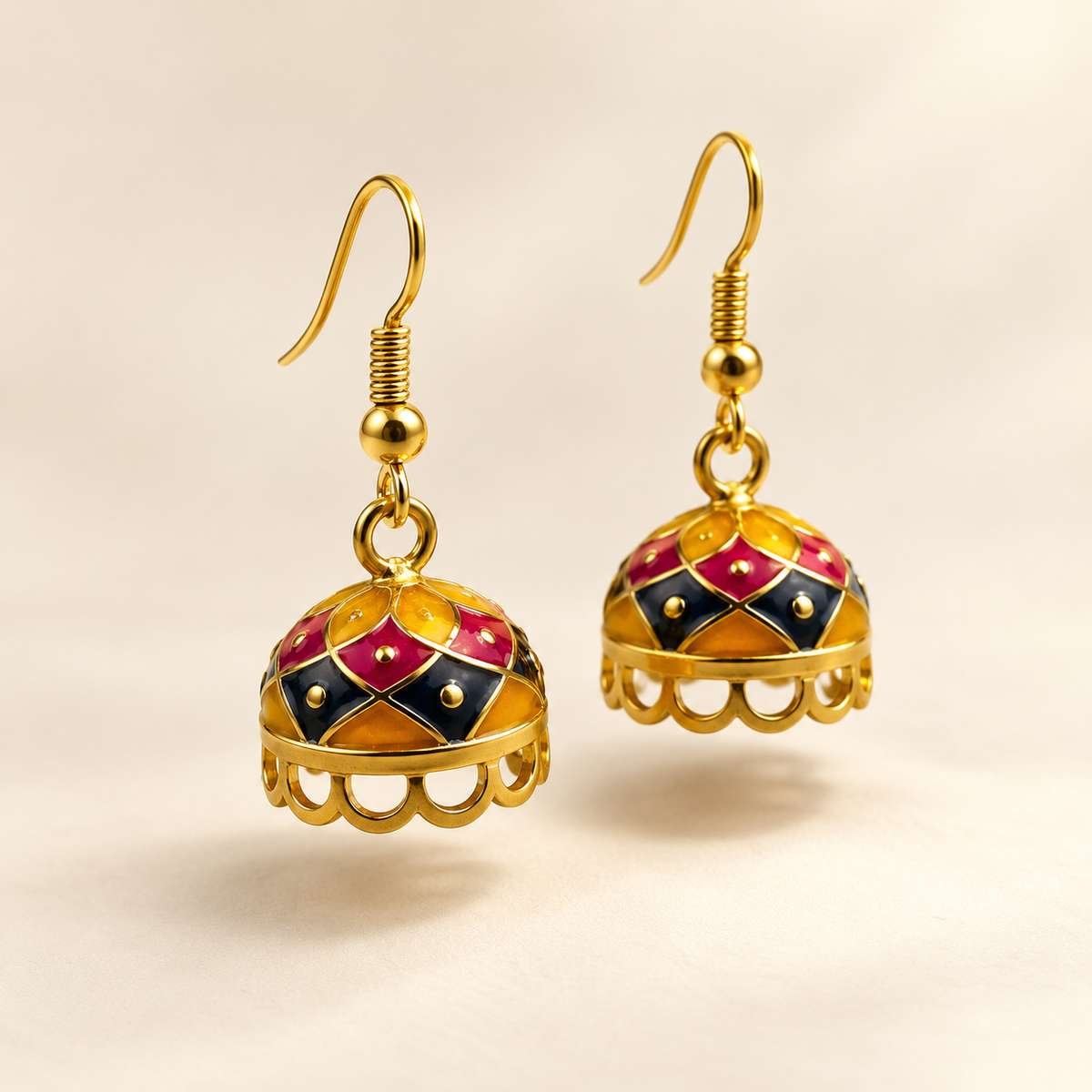Marigold Rose Mini Jhumki