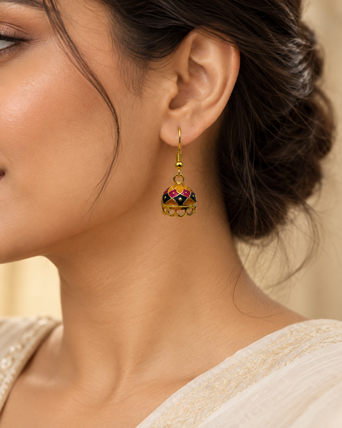Marigold Rose Mini Jhumki