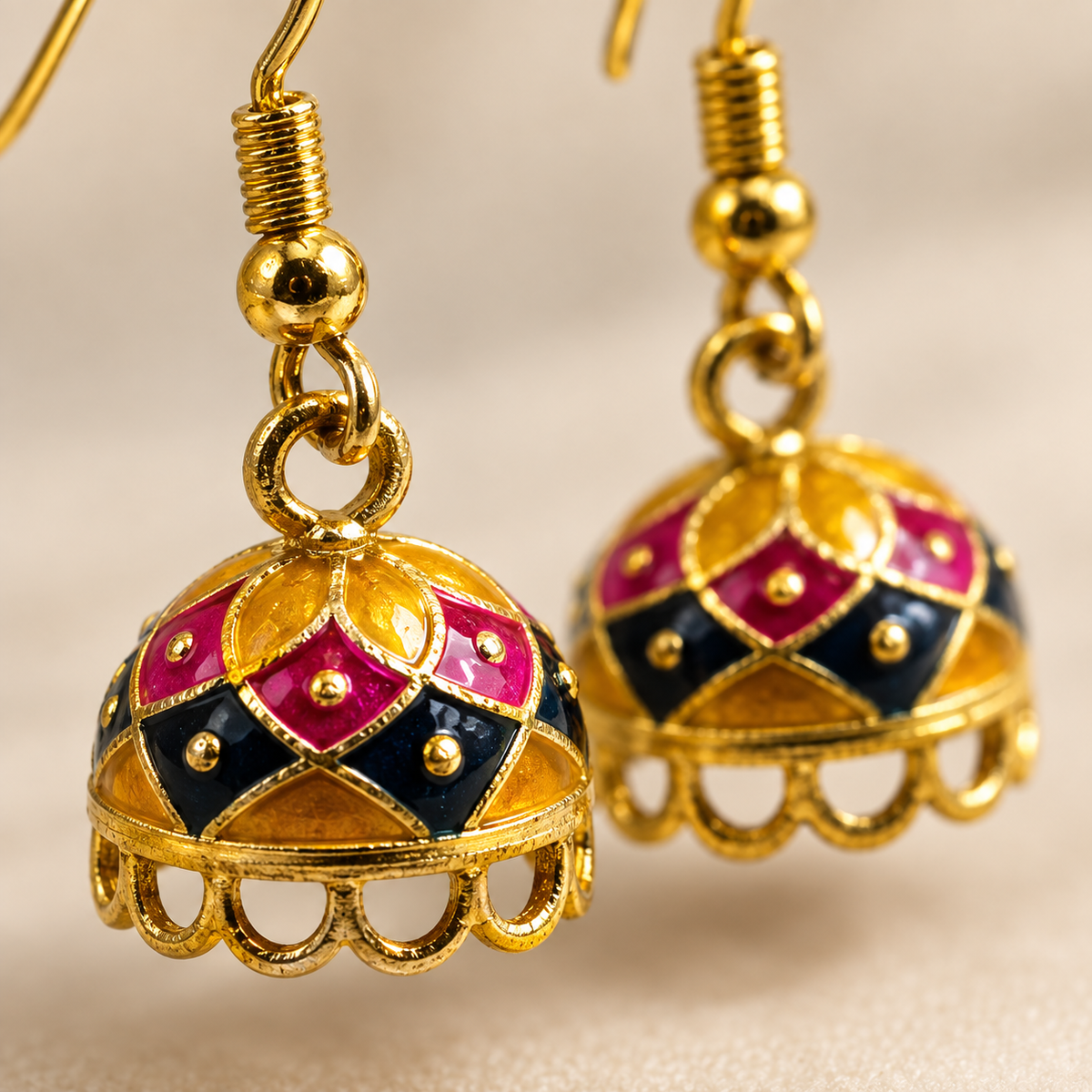 Marigold Rose Mini Jhumki