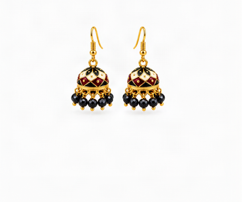 Noir Ruby Mini Jhumki