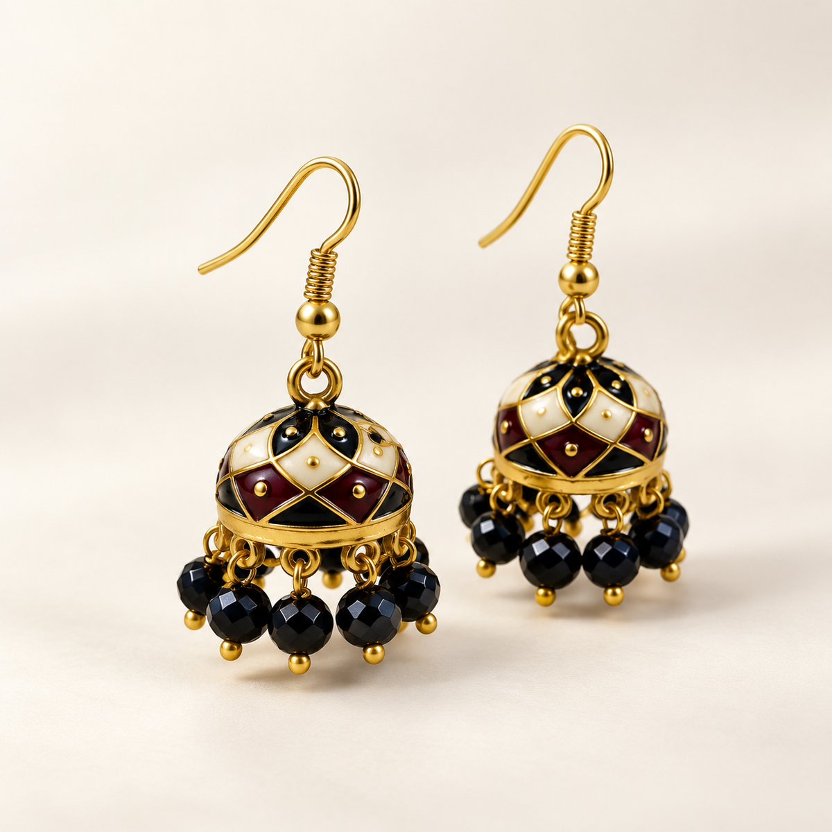 Noir Ruby Mini Jhumki
