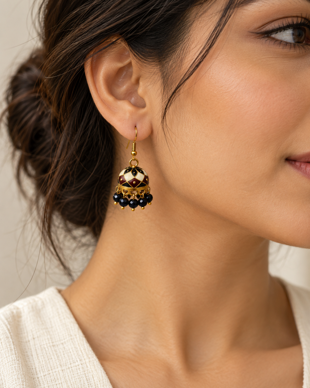 Noir Ruby Mini Jhumki