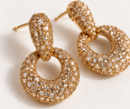 Oval Studs with a little Dangle