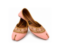 Rose Gold Embroidered Ballet Flats