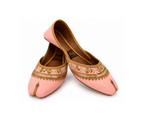 Rose Gold Embroidered Ballet Flats