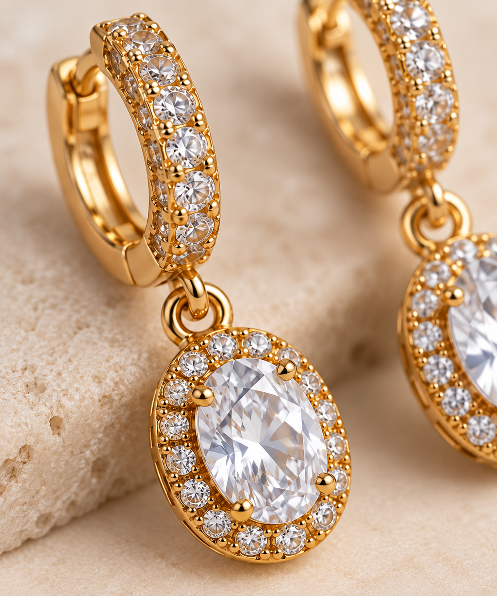 Shimmering Stone Danglers