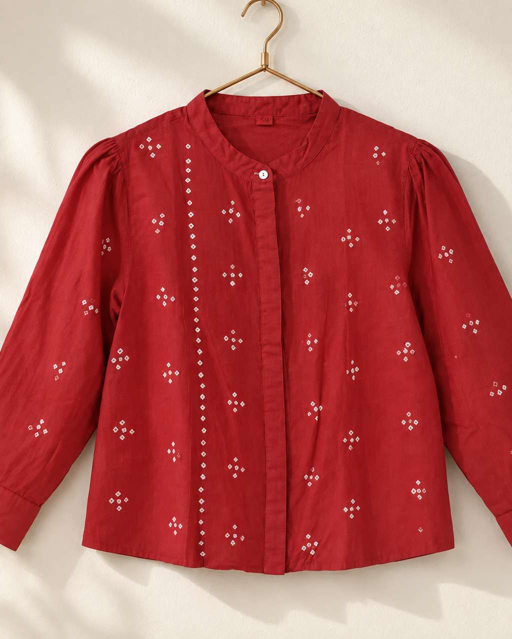 Crimson Bandhani Top