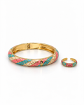 Pastel Pop Hinged Bangle & Ring Set