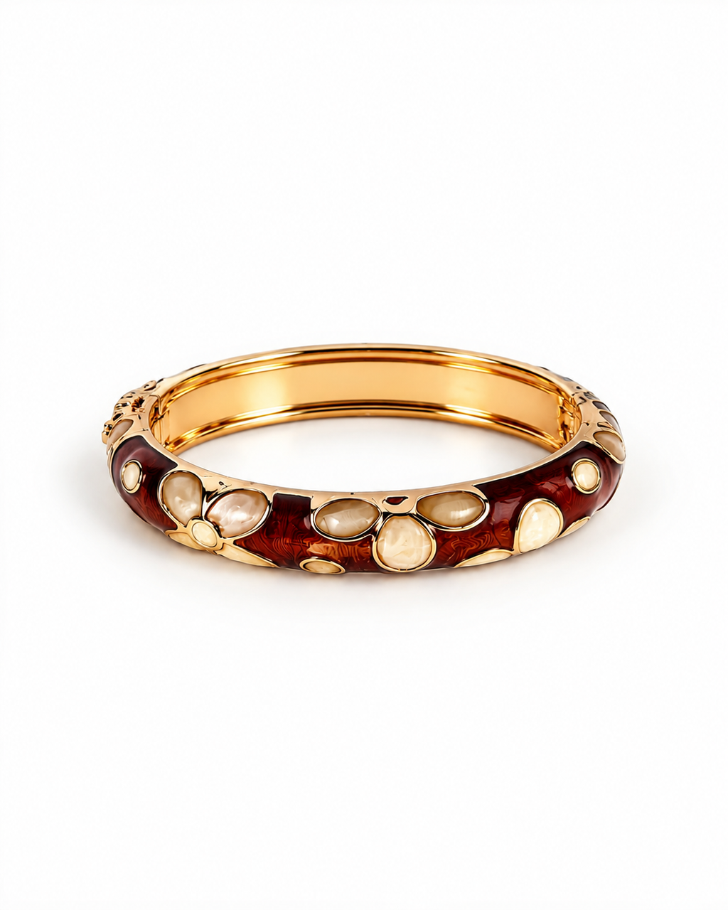 WildFlower Hinged Bracelet - Beautiful Bronze