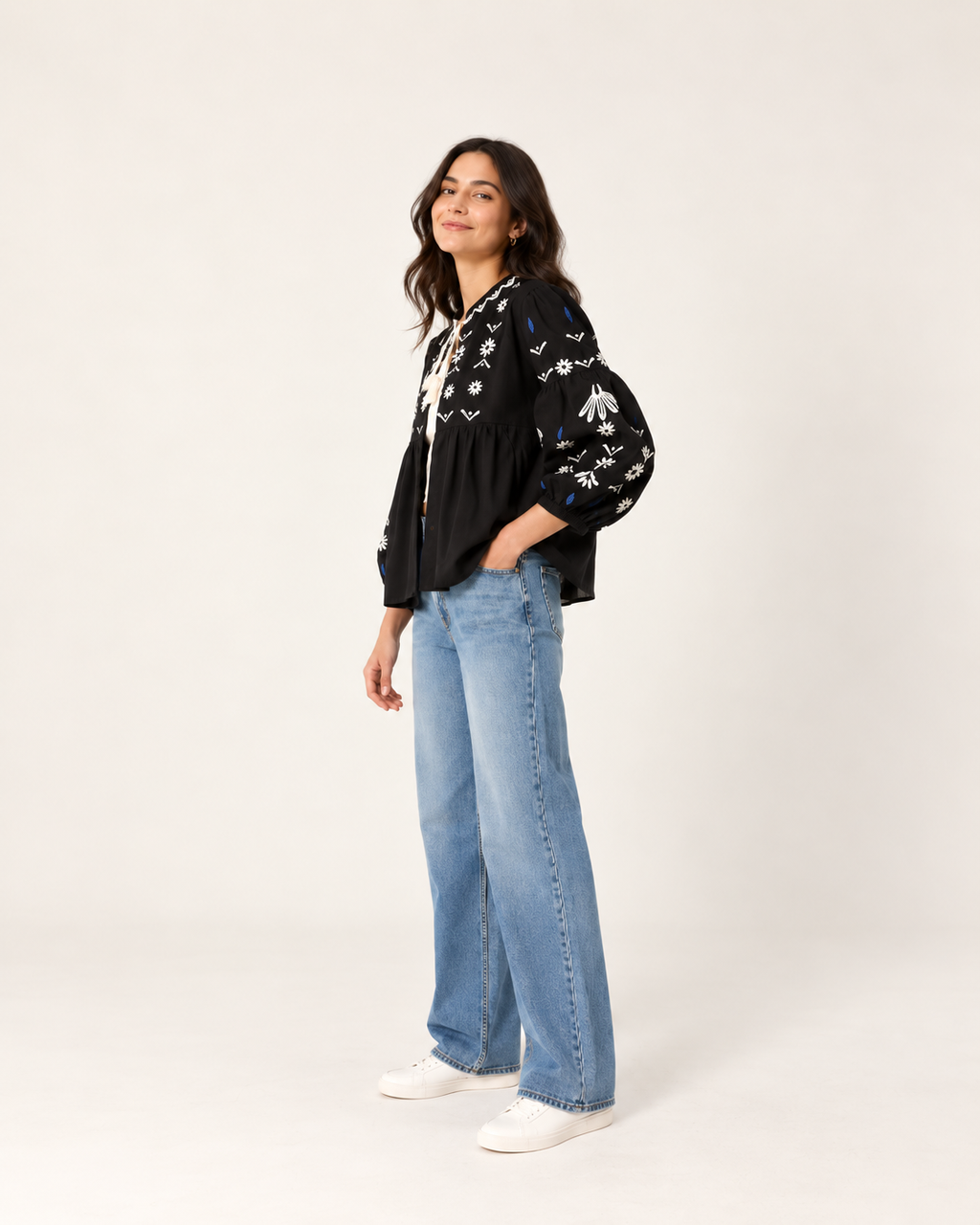 Noir Bloom Top