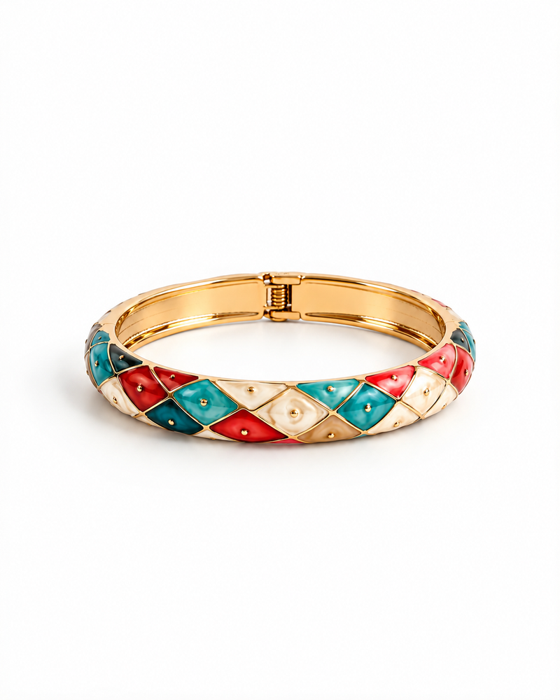 Wildflower Hinged Bracelet - Multicolour