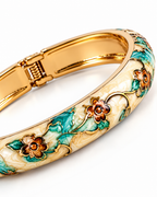 WildFlower Hinged Bracelet - Ivory