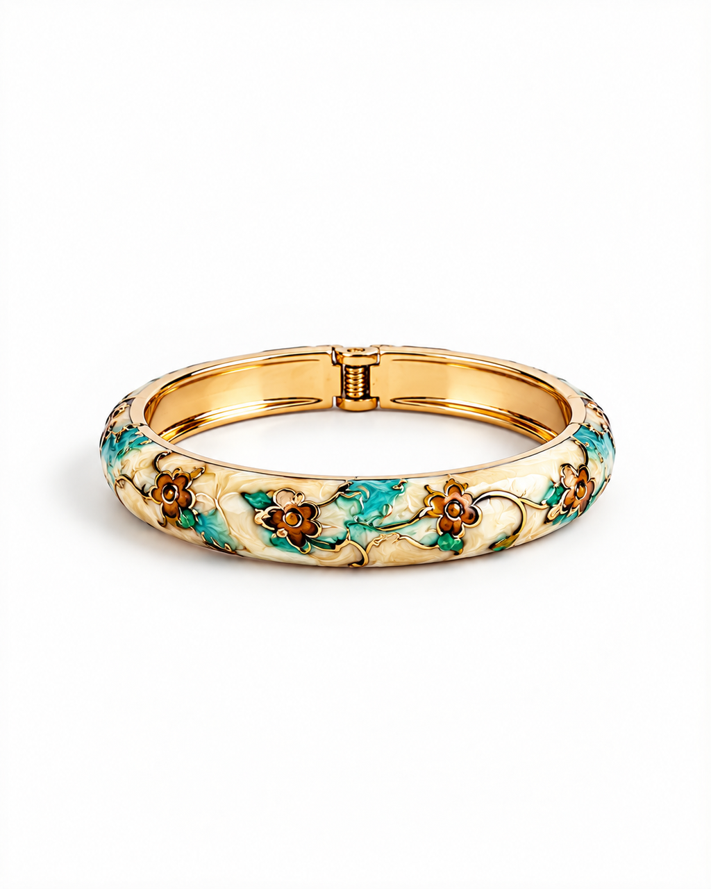 WildFlower Hinged Bracelet - Ivory