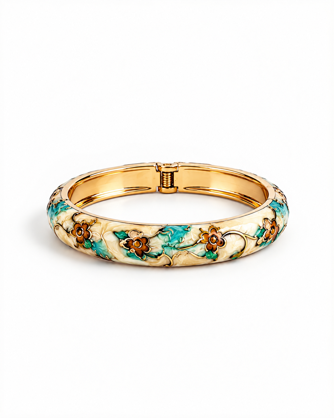 WildFlower Hinged Bracelet - Ivory