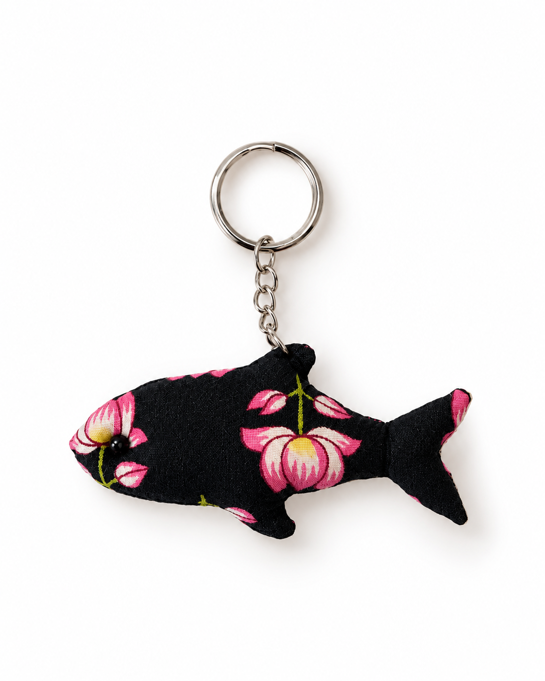 Floral Fish Bag Charm
